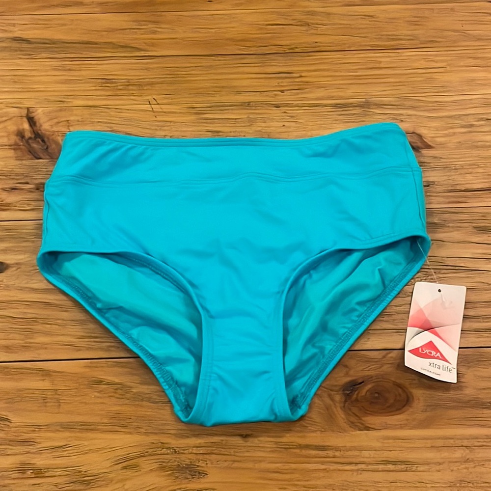 NWT Lands’ End Women's Size 4 Chlorine Resistant HighWaisted Bikini Swim Bottoms